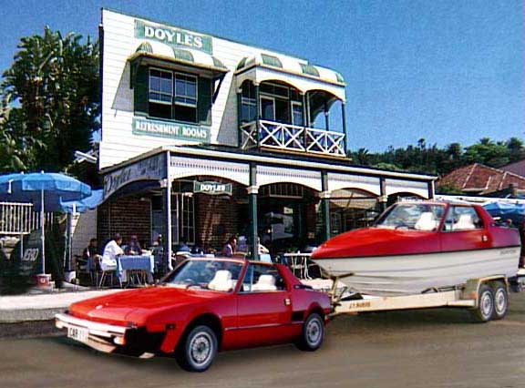 X1/850 Barchetta parked outside Doyles