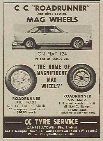Ad for mag wheels using 124 Sport