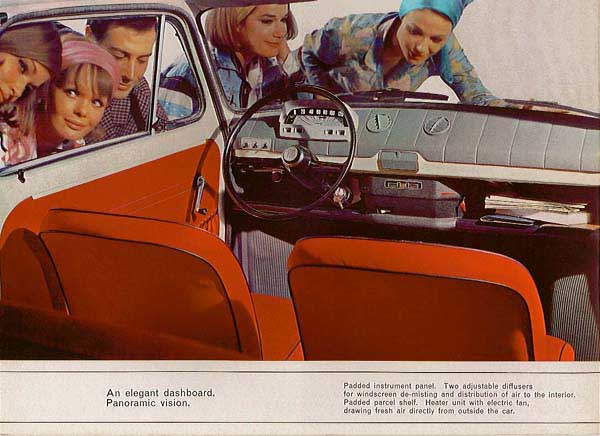 An elegant dashboard. Panoramic vision