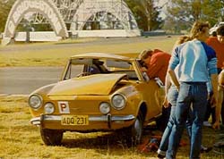 Doug's 850 at Oran Park...Ooops!