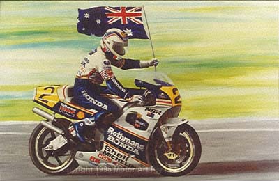 Wayne Gardner winning 1989 Phillip Island 500cc GP